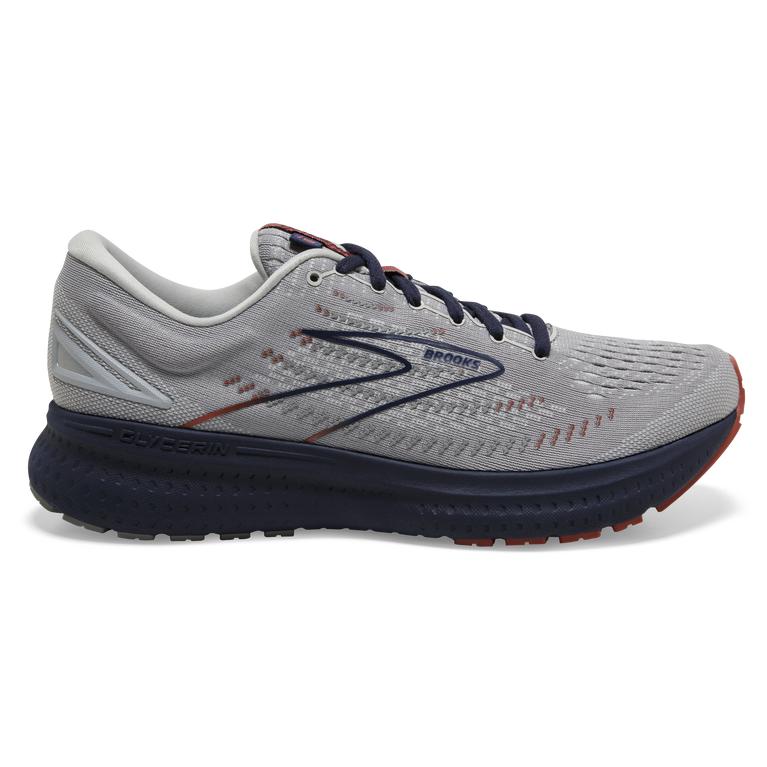 Brooks Glycerin 19 - Mens Road Running Shoes - Grey/Alloy/Peacoat (53702OSKM)